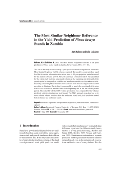 The Most Similar Neighbour Reference in the Yield Prediction of