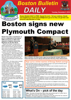 Boston signs new Plymouth Compact