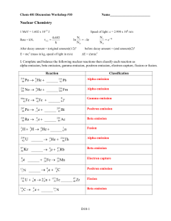 Disc: Nuclear Chemistry