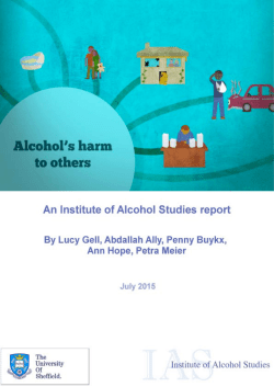 Alcohol`s Harm to Others - Institute of Alcohol Studies