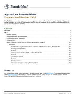 Appraisal And Property Related Frequently Asked