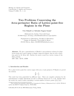 Two Problems Concerning the Area-perimeter Ratio of Lattice