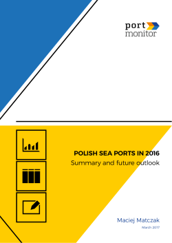 Polish sea Ports in 2016 Summary and future outlook