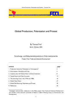 Global Production, Polarisation and Protest