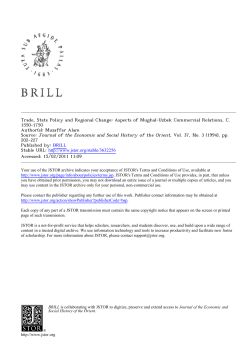 Trade, State Policy and Regional Change: Aspects of Mughal