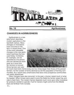 No. 19 Agribusiness CHANGES IN AGRIBUSINESS