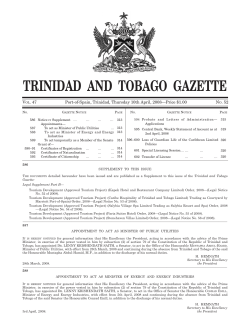 Gazette No. 52, Vol. 47, No. 52, 10th April, 2008