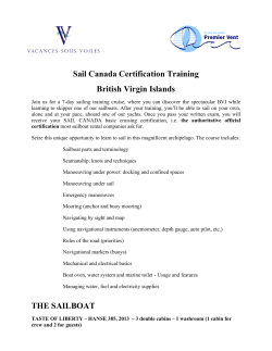 Sail Canada Certification Training British Virgin Islands THE