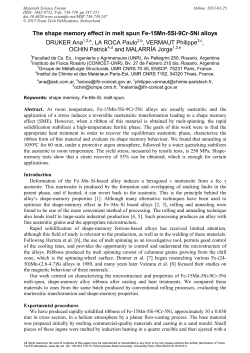 The shape memory effect in melt spun Fe-15Mn-5Si-9Cr