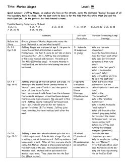 Maniac Magee - Nebo School District