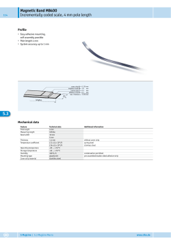 Magnetic Band MB400 Incrementally coded scale, 4 mm pole length