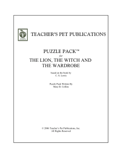 teacher`s pet publications puzzle pack&trade; the lion, the witch and the