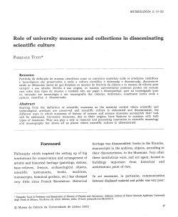 Role of university museums and collections in