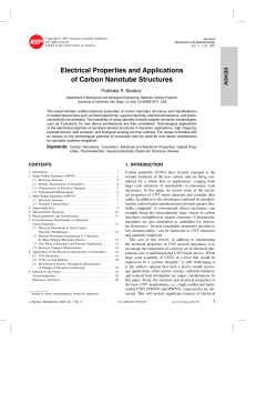 Electrical Properties and Applications of Carbon Nanotube Structures
