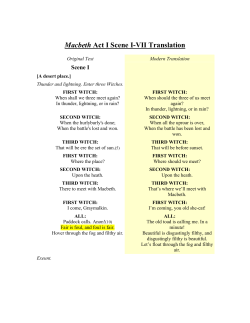 Macbeth Act I Scene I