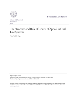 The Structure and Role of Courts of Appeal in Civil Law Systems