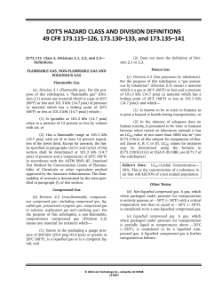 dot`s hazard class and division definitions 49