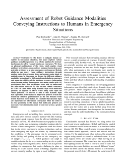 Assessment of Robot Guidance Modalities