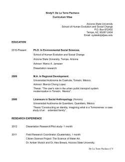 SindyY. De La Torre Pacheco Curriculum Vitae