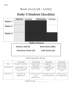 Daily 5 Student Checklist