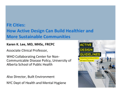 Fit Cities: How Active Design Can Build Healthier and More