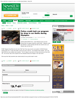 Police credit bait car program for drop in car thefts