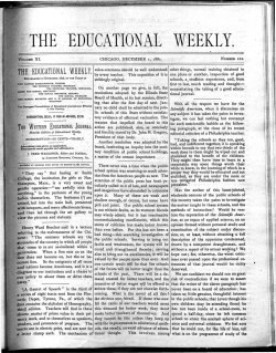 The Educational Weekly, Number 222, December 1, 1881