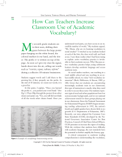 How Can Teachers Increase Classroom Use of Academic