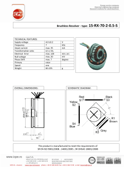 Brushless Resolver - type: 15-RX-70-2-0.5-S