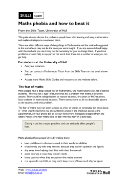 Maths phobia and how to beat it