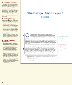 The Navajo Origin Legend