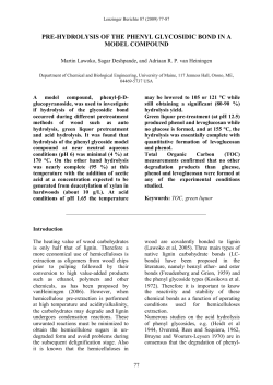 pre-hydrolysis of the phenyl glycosidic bond in a