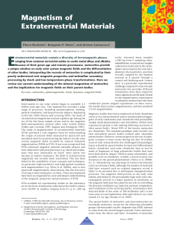 Magnetism of Extraterrestrial Materials