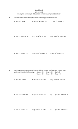 Finding the x-intercepts