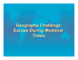 Geography Challenge: Europe During Medieval Times