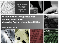 An Introduction to Organizational Maturity Assessment