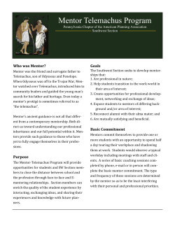 Mentor Telemachus Program - Pennsylvania Planning Association