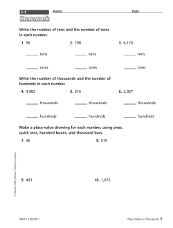 1-1 Write the number of tens and the number of