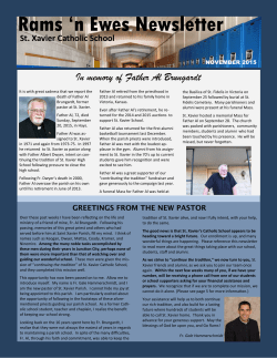 Rams `n Ewes Newsletter - St. Xavier Catholic School
