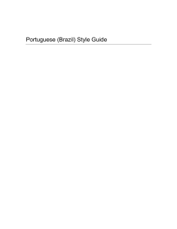 Portuguese (Brazil) Style Guide
