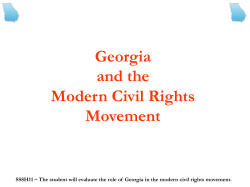 Georgia and the Modern Civil Rights Movement
