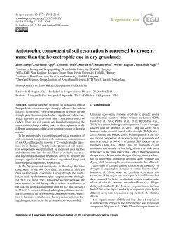 Autotrophic component of soil respiration is