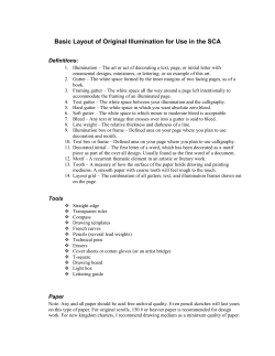 Basic Layout for Illuminated Pages