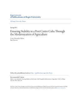 Ensuring Stability in a Post Castro Cuba Through the Modernization