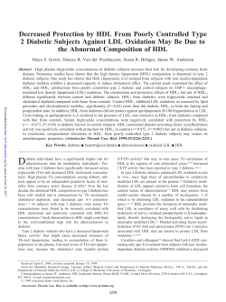 Decreased Protection by HDL From Poorly Controlled Type 2