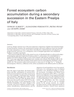 Forest ecosystem carbon accumulation during a secondary