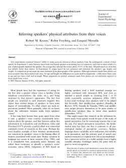 Inferring speakers` physical attributes from their voices