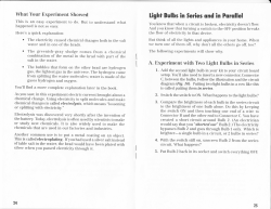 light Bulbs in Series ond in Porollel