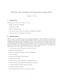 MA4270: Data Modeling and Computation (Spring 2017)