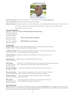 CURRICULUM VITAE Name and contacts: Alakonya Amos Emitati
